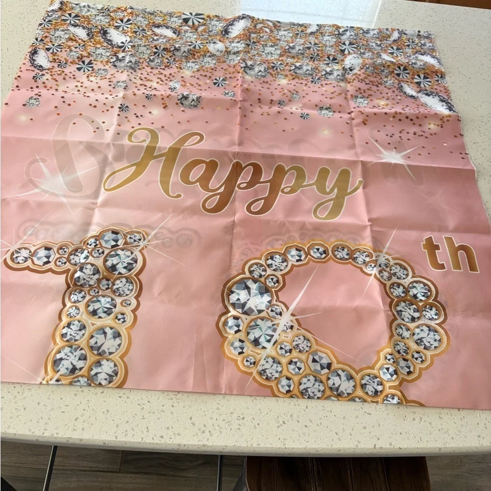 Elegant Gold and Pink 18th Birthday Banner